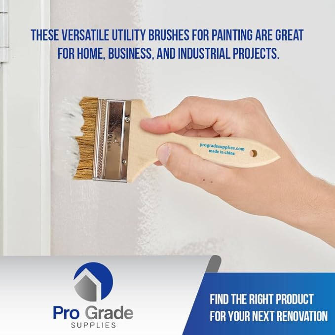 Pro Grade 4" Chip Brushes, Disposable Paint Brushes, - Image 6