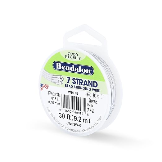 Beadalon 7-Strand Stainless Steel Beading Wire, Flexible & Durable Wire by Beadalon