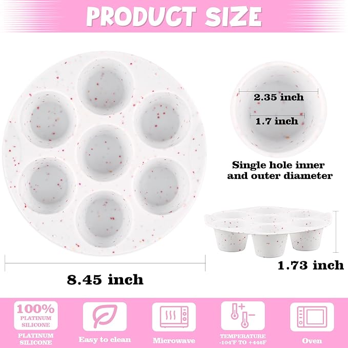 Sakolla 2 Pack Silicone Egg Bite Molds - Image 3