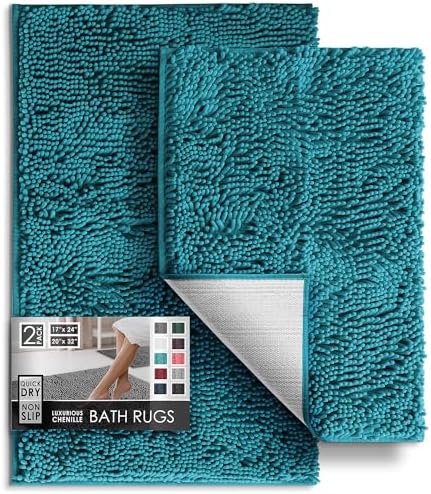 Hearth & Harbor Bathroom Rugs, Chenille Bath Mat by HearthHarbor