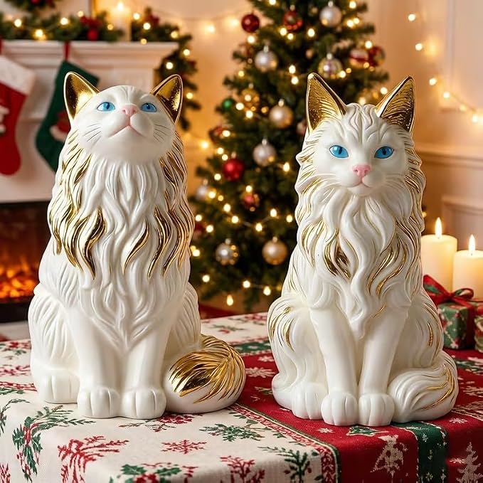 2 Pack Maine Coon Cat Silicone Molds, 3D Sitting Cat Candle Mold | Food-Grade - Image 9