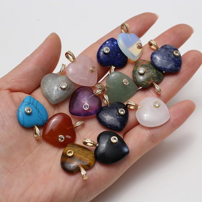 LE SKY Natural Stone Pendants Healing Crystal Gemstones - Image 4