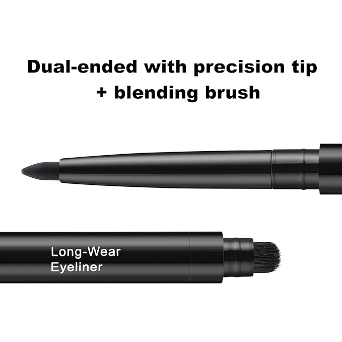 Smudge Proof Eyeliner, Waterproof Retractable Eye liner with Brush, Matte and Shimmer Eyeliner Pencil, Creamy Texture, Long lasting & Smooth(40 Sakura Shimmer)