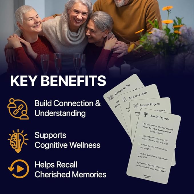 Conversation Starter Cards - Fun Prompts for Families, Friends, Seniors & Couples - Family Conversation Cards & Card Game for Couples (Volume 1)