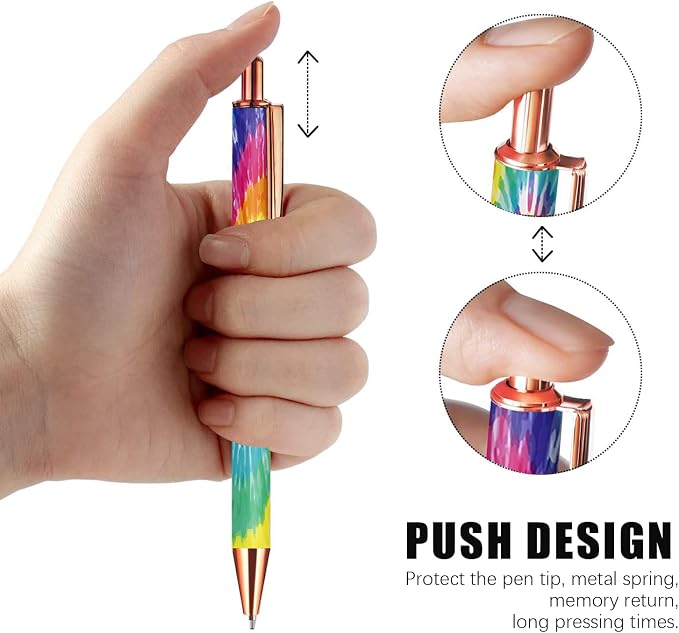 Ballpoint Pen 3Pcs Click Black Ink Metal Retractable 1.0 mm Medium Ballpoint - Image 2