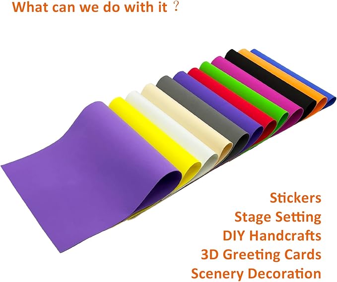 20 PCS EVA Foam Sheets DIY Handcraft Materials 1mm Thick 15.7 x 11.8 Inches Yellow EVA Foam Papers for Arts and Crafts
