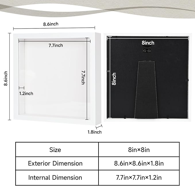 8x8 Shadow Box Frame Display Case - Image 2