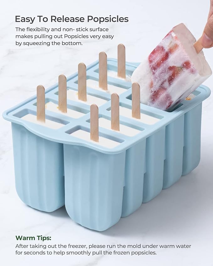 10 Cavity Large Silicone Popsicle Molds - Image 4