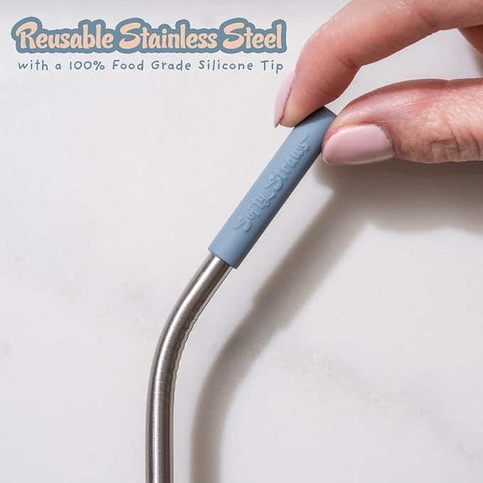 Softy Straws Premium Reusable Stainless Steel Drinking Straws - Image 4