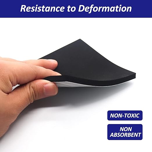 Foam Padding Sheets with Adhesive Backing - 1/4" Thick Self Stick Neoprene Insulation Foam,1/4 Inch Thick X 4 Inch Long X 4 Inch Wide (8, 1/4Inch x 4Inch x 4Inch)