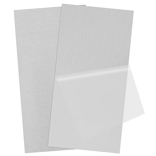 2Pack 6061 T651 Aluminum Sheet Metal 4 x 8 x 1/4 Inch Plain Thin Aluminum Plate Welding Practice kit for Beginners, Heat Treatable Rectangle 6MM Aluminum Metal Plate for Welding, Industrial