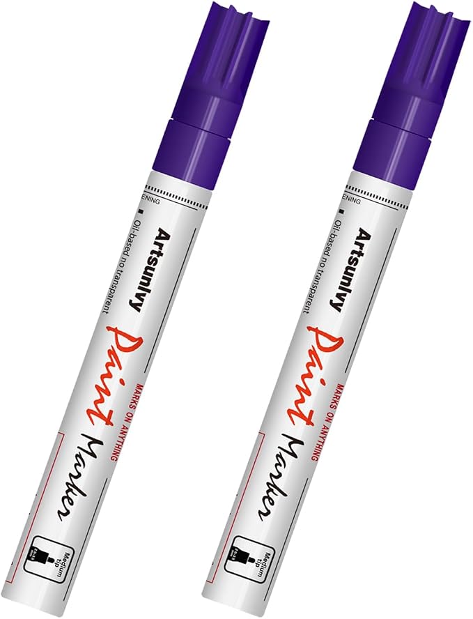 Purple Paint Pens Permanent Markers by Artsunlvy