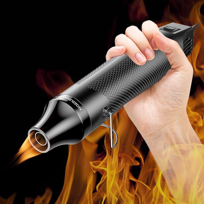 Heat Gun, Uptdae Version 110V 300W Mini Handheld Hot Air Gun with 6.6ft Cable, Portable Heat Gun For Crafting, Embossing, Shrink Wrapping PVC, Drying Paint, Clay, Rubber Stamp