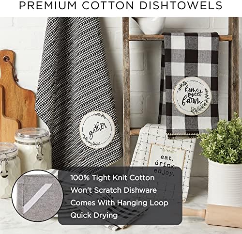 DII Woodlands Collection Dishtowel Set, Fish Embroidered, 2 Piece - Image 6