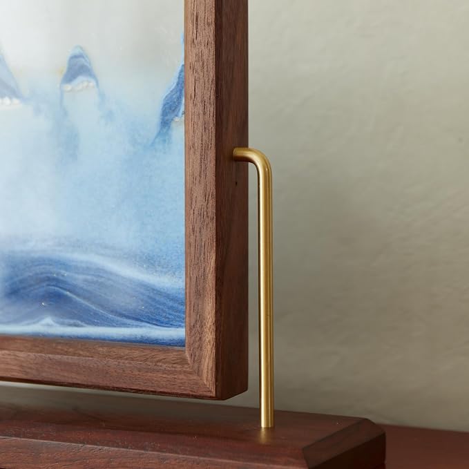 Solid Wood Oasis Mini Art Liquid Motion 360-Degree Rotation, Made of Black - Image 6