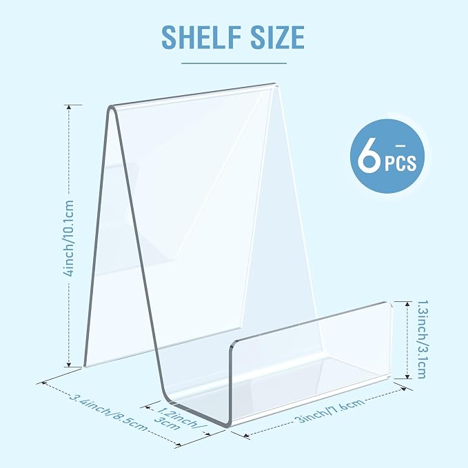 6 Pack Acrylic Book Stand, Easel Stand - Image 2