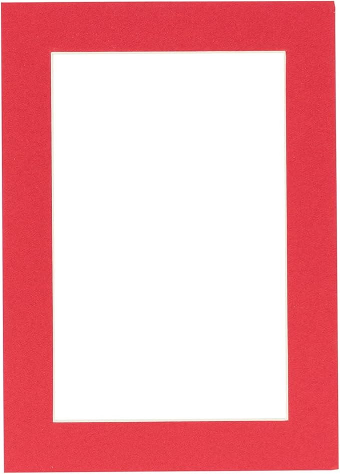 11x14 Mat Bevel Cut for 8.5x11 Photos - Acid Free Cardinal Red Precut Matboard With Backing Board and Crystal Clear, Self Seal Mat Bag - For Pictures, Framing - 4-ply Thickness