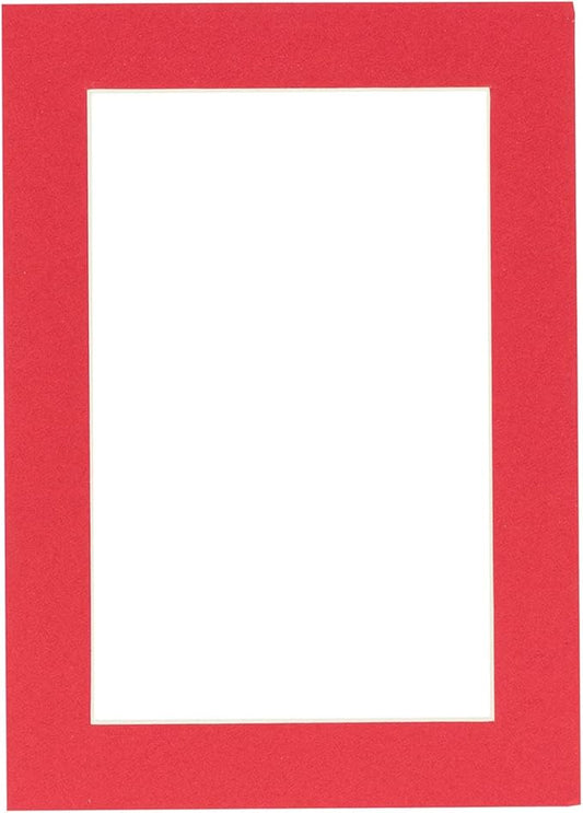 11x14 Mat Bevel Cut for 8.5x11 Photos - Acid Free Cardinal Red Precut Matboard With Backing Board and Crystal Clear, Self Seal Mat Bag - For Pictures, Framing - 4-ply Thickness