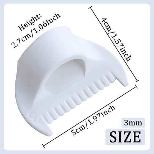 1 PCS 3mm Edge Lock Seam Guide, Mini Sewing Finger Ruler for Hand Sewing, DIY Sewing Kit Tool, Sewing Needle Gauge Measuring Guide, White