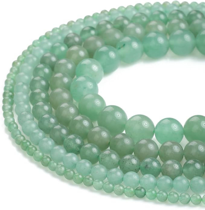 Zenkeeper 108Pcs Green Aventurine Spacer Loose Beads Bulk - Image 2