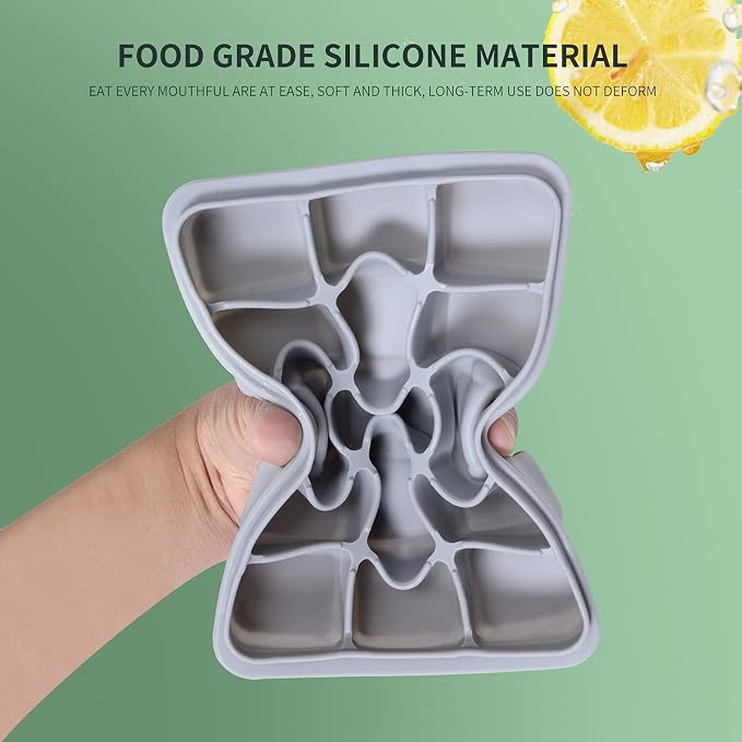 Tvmania Ice Cube Trays Set of 2, 15-Cube Silicone Molds - Image 5
