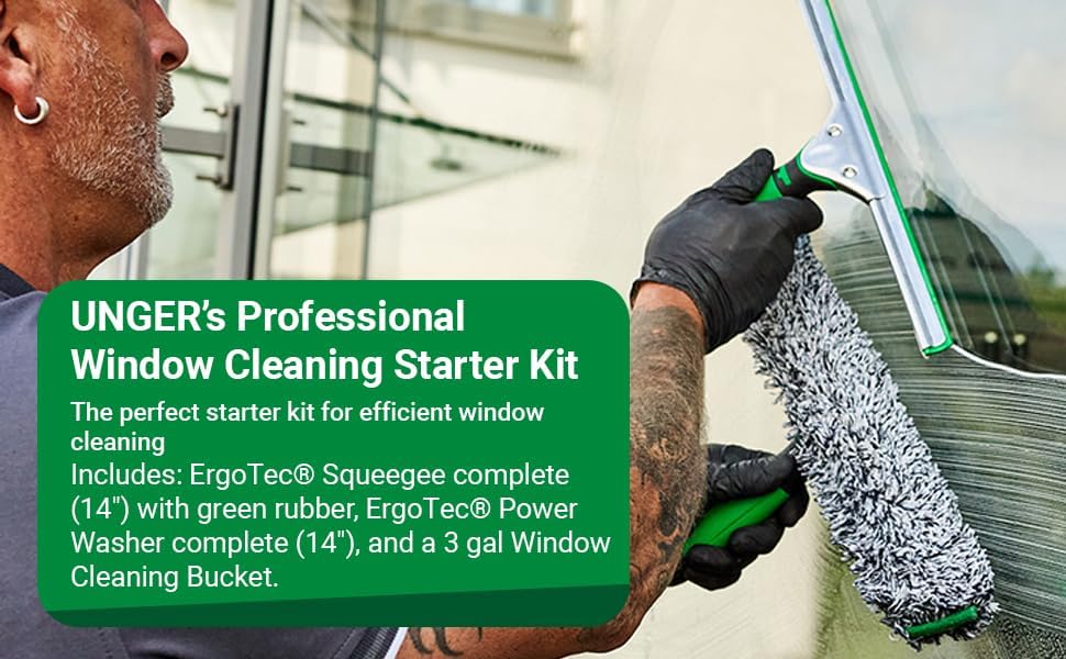 Unger Window Cleaning Kit 3-in-1: 14-in. Squeegee - Image 2