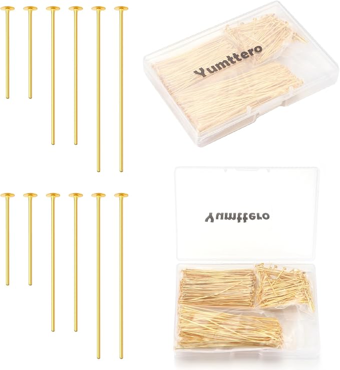 400 PCS 30mm 50mm 70mm Mixed Length Head Pins by Yumttero