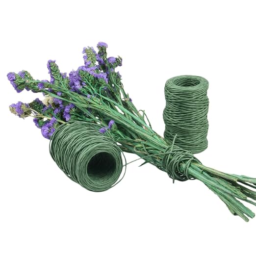 Floral Wire, 2 Rolls Rustic Paper Wrapped Metal Wire 14 Gauge 328 Feet | Bind - Image 3