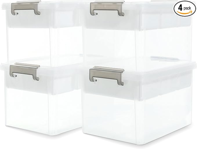 Citylife 17QT 4Packs Clear Craft Organizers and Storage Box by CITYLIFEHomeOrganization