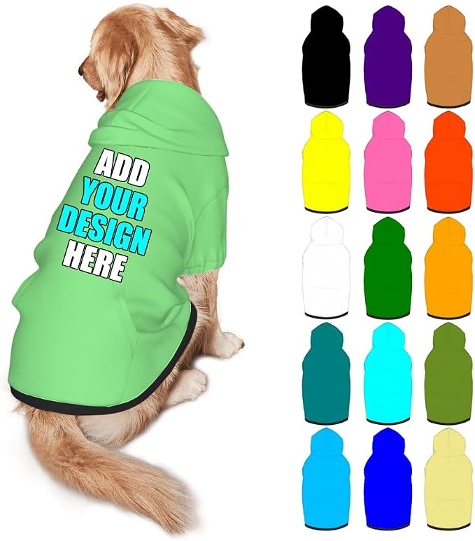 Custom Dog Clothes with Photo Name Logo Personalized Dog Sweaters by Mynvzrk