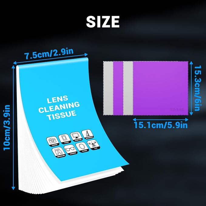 4 Premium Cleaning Cloth and 700 Sheets Lens Cleaning Tissue Paper - Image 5