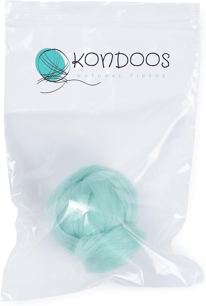 Kondoos Natural Wool roving, 2 OZ. Best Wool - Image 4