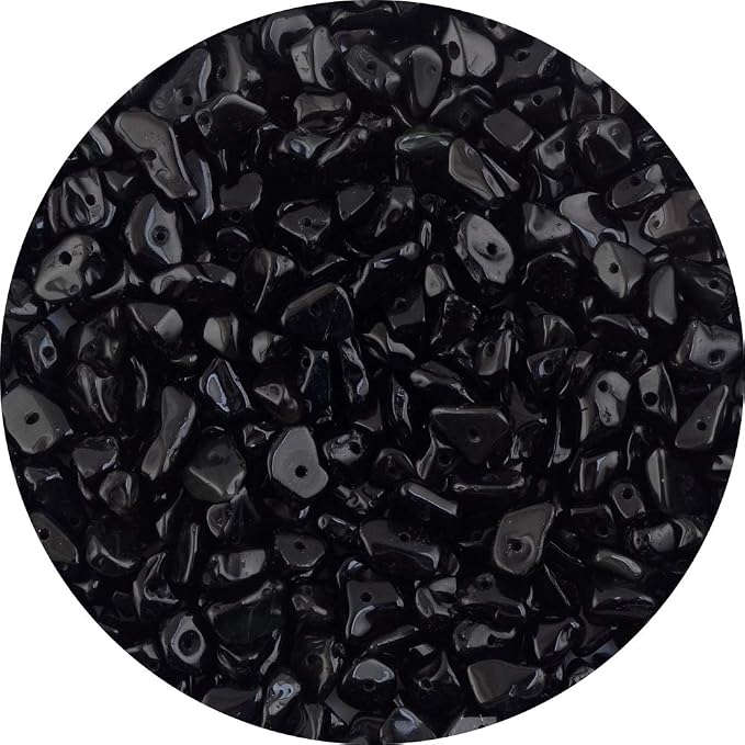 Natural Chip Stone Beads Black Obsidian Onyx 5-8mm About 400pieces Irregular by Cmidy