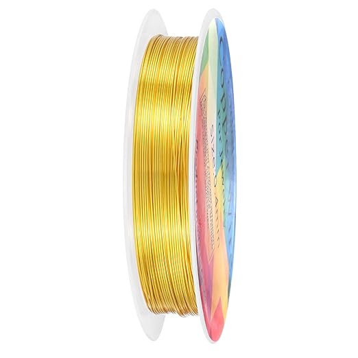 0.4 mm/26 Gauge Copper Wire for Jewelry Making, 30.2FT Copper Beading Craft Wire for Jewelry/Weaving/DIY Crafting/Planting, Color-Retaining [9.2M, Gold Tone]