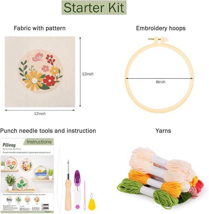Pllieay Punch Needle Embroidery Starter Kits - Image 2
