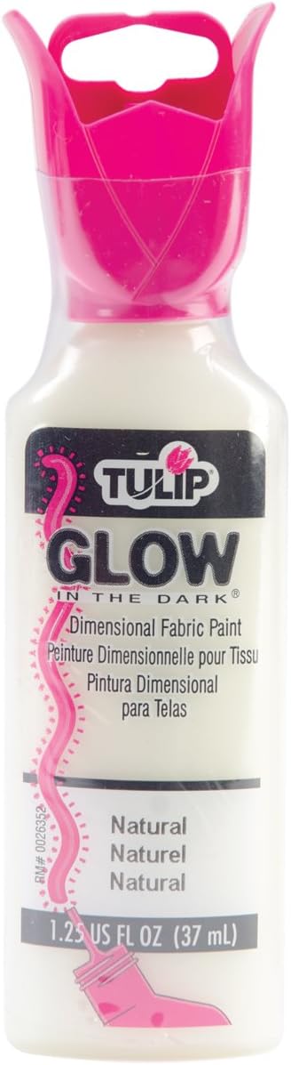 Tulip Dimensional Fabric Paint 1-1/4 Ounces-Glow In The Dark-Natural by Tulip