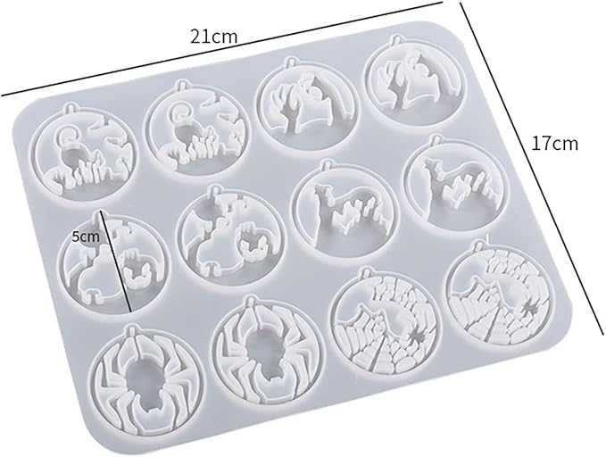 ABC Keychain Resin Mold - Clay Mold Set for Pendant Making, Jewelry Casting, Candle Making, 3D Crafting