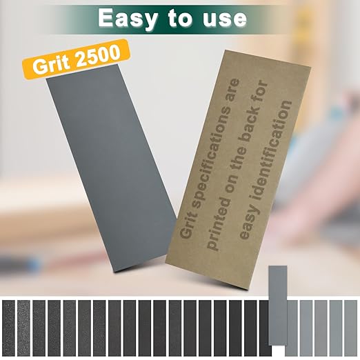 20PCS Sand Paper 2500 Grit Sandpaper Sheets, 9 x 3.6 Inch Wet Dry Sandpaper Sheets, Sand Paper for Metal, Wood Furniture, Automotive and Crafts