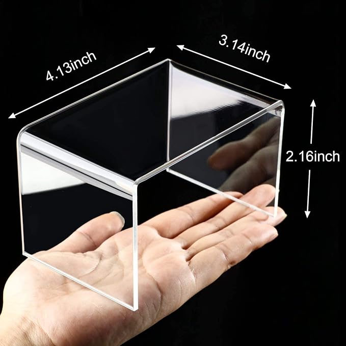 Chuangdi 2 Sets Acrylic Display Risers, Product Stand, Jewelry Display Riser - Image 4