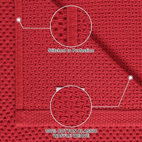 Homaxy 12 Pack 100% Cotton Kitchen Towels and Dishcloths Set - Image 2