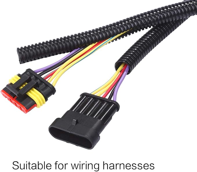 Alex Tech 50ft - 1 inch Split Wire Loom Tubing - Black - Image 3