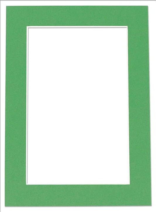 11x14 Mat for 8.5x11 Photo - Precut Bright Green Picture Matboard for Frames Measuring 11 x 14 Inches - Bevel Cut Matte to Display Art Measuring 8.5 x 11 Inches - Acid Free ONE MAT