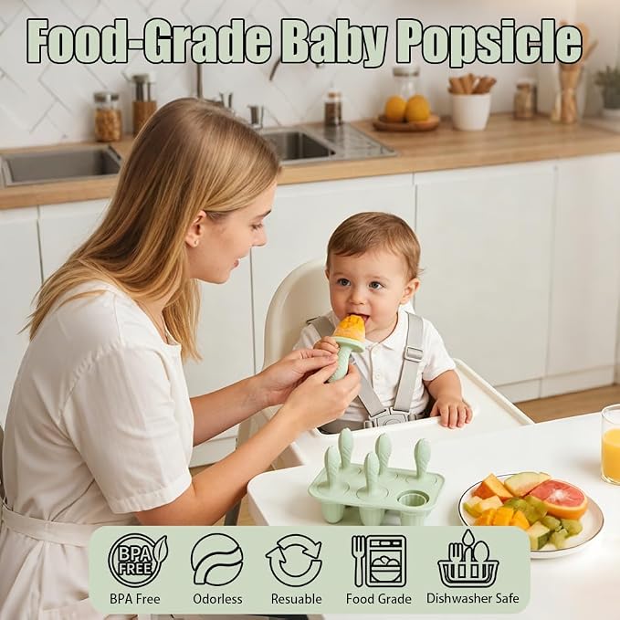Silicone Baby Popsicle Molds for Teething Relief - Image 3