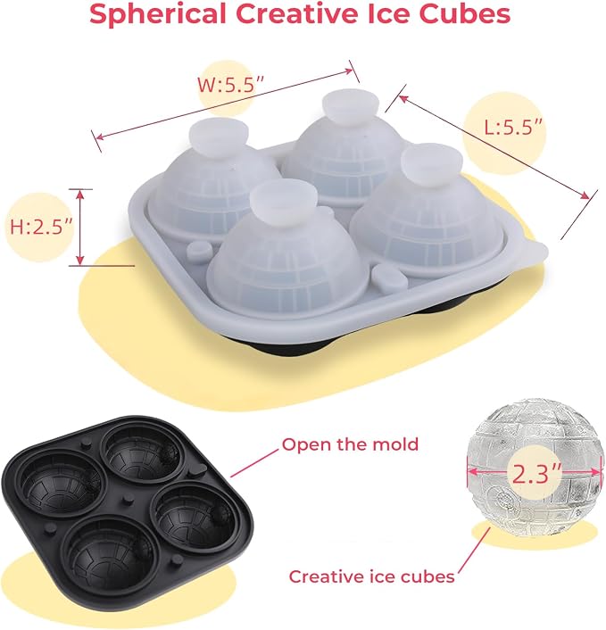 SpaceTime Large Ice Cube Tray, Silicone Ice Cube Trays - Image 8