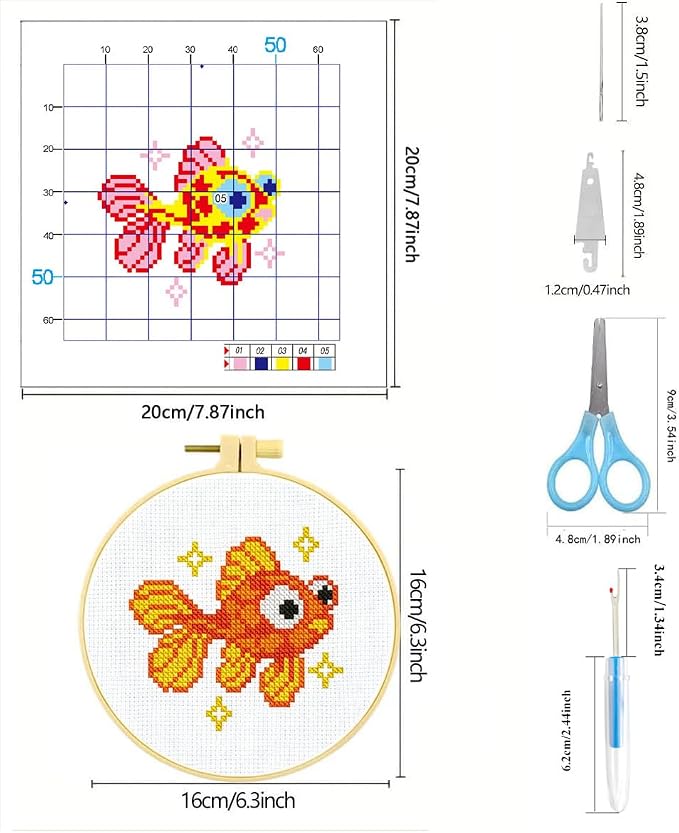 Zhenqing 4-Piece Cross Stitch Kit - Image 6