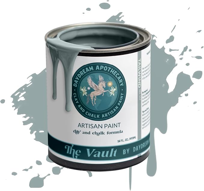 Daydream Apothecary Premium Chalk Style Paint for Furniture, Home Décor, Wood, DIY Interior Projects, Quick Dry, No Prep or Prime Needed, Matte Light Slate Grey - 16oz