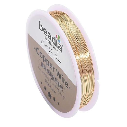 KC Gold Copper Wire 0.3mm Bead Cord for Bracelet Necklace Charm Beading Jewelry Making 54yard