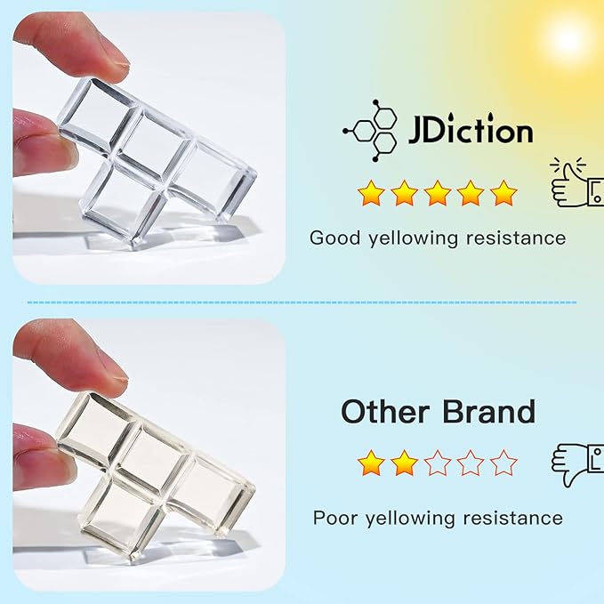 JDiction UV Resin 300g, Crystal Clear UV Resin Solar Cure Sunlight Activated Hard Resin Kit for Jewelry Making, Casting and Coating, DIY Crafts