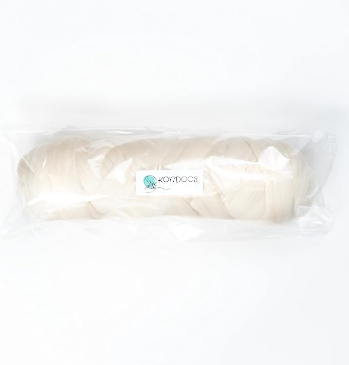 Natural Wool Bulk 2 lb roving, Best Wool - Image 2