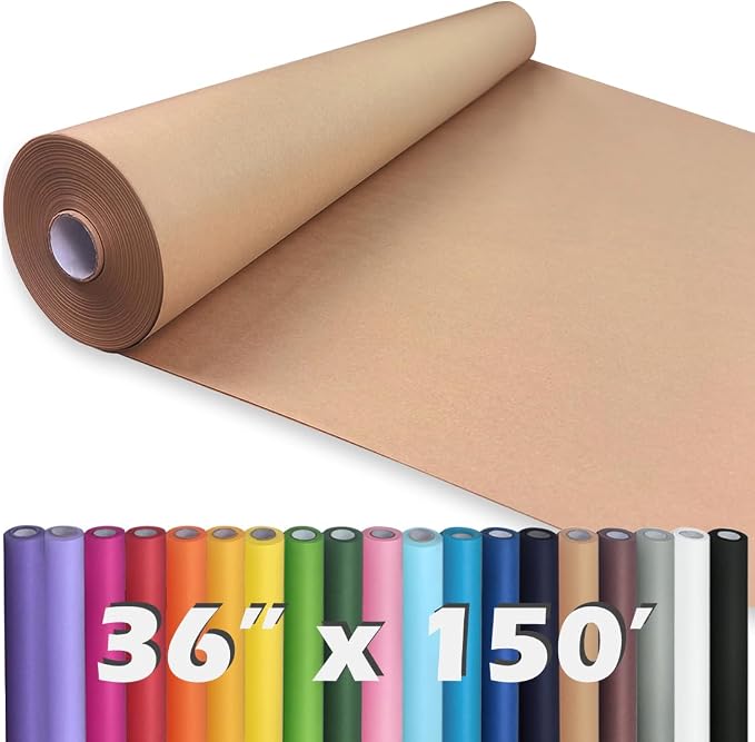 PerkHomy Brown Kraft Paper Roll 36" x 1 by PerkHomy